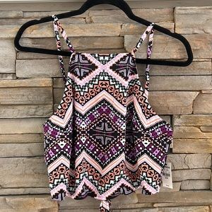 NWT - sexy and colorful little open-back crop top ~ Express size Medium